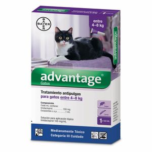 Antipulgas Advantage 4 a 8 KG Para Gato