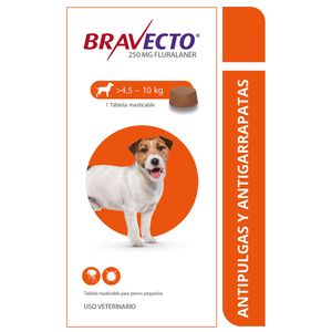 Antipulgas Bravecto 4.5 a 10 kg para perro