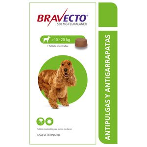 Antipulgas Bravecto de 10 a 20 kg para perro