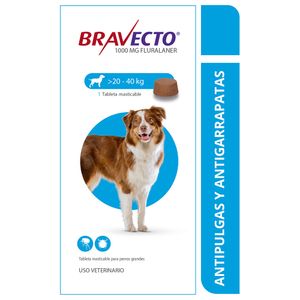 Antipulgas Bravecto 20 a 40 kg para perro