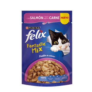 Alimento Para Gato - Felix  Fantastic Mix Salmon y Carne