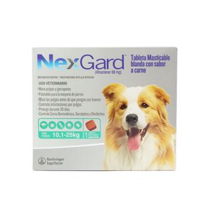 Antipulgas Nexgard de 10.1 a 25 kg para perro