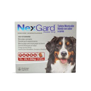 Antipulgas Nexgard de 25 a 50 kg para perro