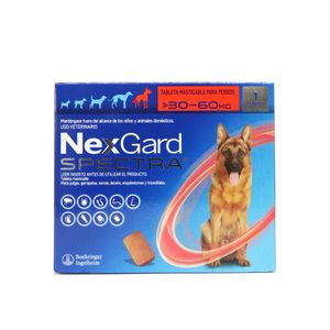 Antipulgas Nexgard spectra xl 30 a 60 kg para perro