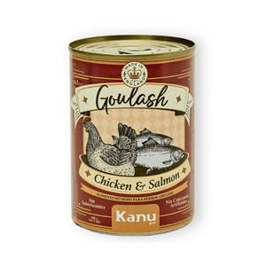 Alimento Húmedo para perro adulto Goulash Pollo y Salmón Kanu Pet x 400 g Lata