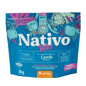 Alimento seco para cachorros Nativo Bites  Cordero Kanu Pet x  2 Kg