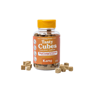 Snack Liofilizado para perros Tasty Cubes Zanahoria Kanu Pet x 20 g  tarro